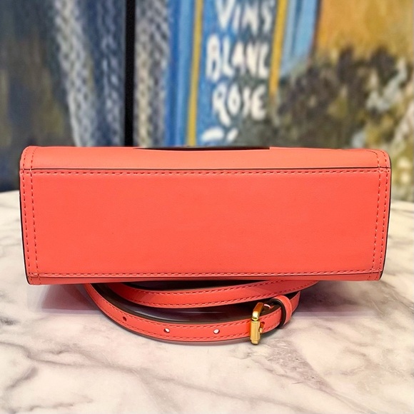 Tory Burch Ella Bio Mini Tote Coral Crush Crossbody Bag NWOT - Picture 9 of 12
